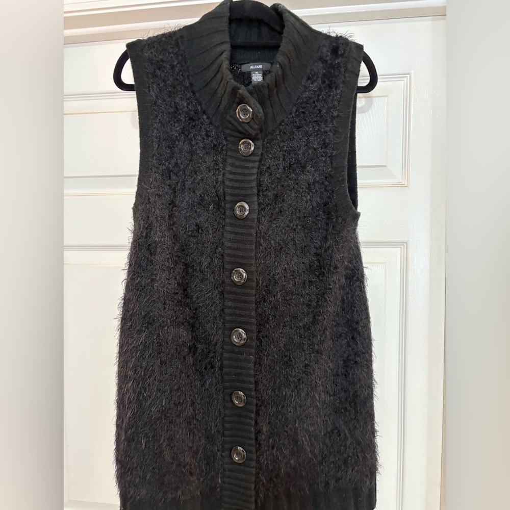 Alfani Black Cozy tunic Woman’s Vest XL